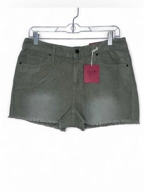 Mossimo Corduroy Shorts Women’s Size 8 Green Frayed Hem Tanglewood Shorts